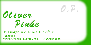 oliver pinke business card